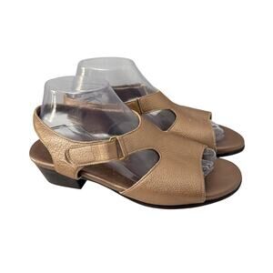 SAS Sandals Womens Size 9 Wide Suntimer Bronze Leather Shoes Slingback